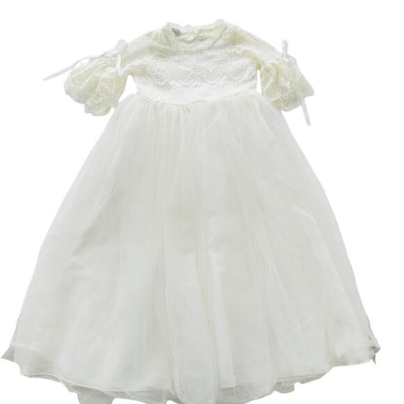 Trish Scully Bella Rafaela Girls Cream Lace Dress Size 6 Holiday Party Pageant - Picture 1 of 6